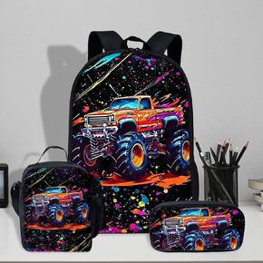 3 in 1 Truck Background and Personalized Style,17'' Large-Capacity Backpack,Exquisitely Designed,Widely ApplicableMaking, Ideal Choice in Kuwait