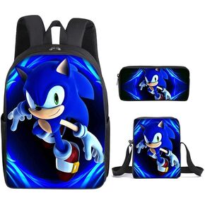 3 in 1 Sonic Backpack 17'' Large-Capacity Set With a Fashionable and Personalized Style is Exquisitely Designed and Widely Applicable, Making it an Ideal Choice in Kuwait