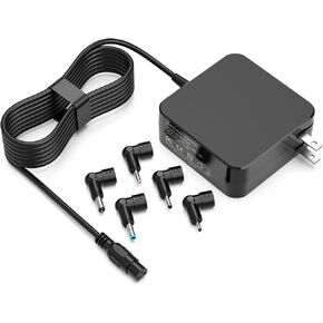 شاحن كمبيوتر محمول بقدرة 65 وات متوافق مع سلسلة Asus Round Port Vivobook وZenbook والمزيد، 65W/45W/33W، كابل طاقة 7.5 قدم in Kuwait