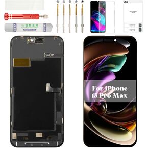 شاشة TFT لهاتف iPhone 15 Pro Max لهاتف iPhone 15 Pro Max محول رقمي LCD لهاتف iPhone 15 Pro Max شاشة بديلة تعمل باللمس A2849 A3105 A3106 A3108 أسود in Kuwait