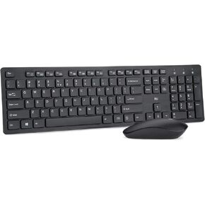 Wireless Keyboard and Mouse Combo - Rii Standard Office PC Keyboard and Optical Wireless Mice for Windows/Android TV Box/Raspberry Pi/PC/Laptop/PS3/4 in Saudi Arabia