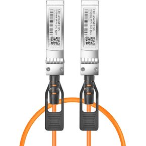 كابل CHUANGSUTON 10G SFP+ DAC Twinax، سلبي، متوافق مع Cisco SFP-H10GB-CU30CM، Ubiquiti UniFi، Fortinet والمزيد، 0.3 متر، لون برتقالي in Kuwait