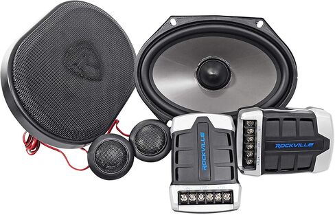 Rockville RV68.2C Bundle: (2) 6x8 / 5x7 Component Car Speakers, (2) RV68.3A 900 Watts Peak / 170 Watts RMS 6x8 3-Way Car Speakers, CEA Rated, 4-Items in Kuwait