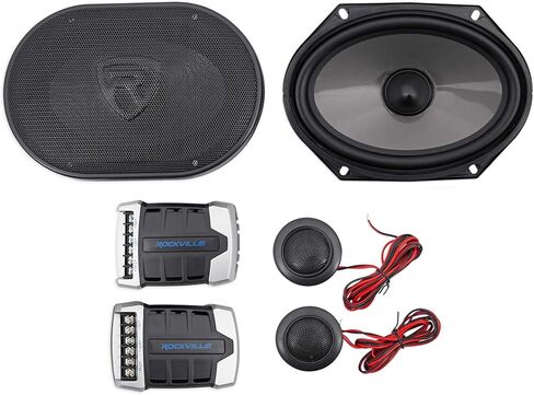 Rockville RV68.2C Bundle: (2) 6x8 / 5x7 Component Car Speakers, (2) RV68.3A 900 Watts Peak / 170 Watts RMS 6x8 3-Way Car Speakers, CEA Rated, 4-Items in Kuwait