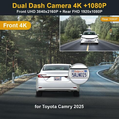 FITCAMX Dual Dash Cam for Toyota Camry 2025 & CPL-3345 in Kuwait
