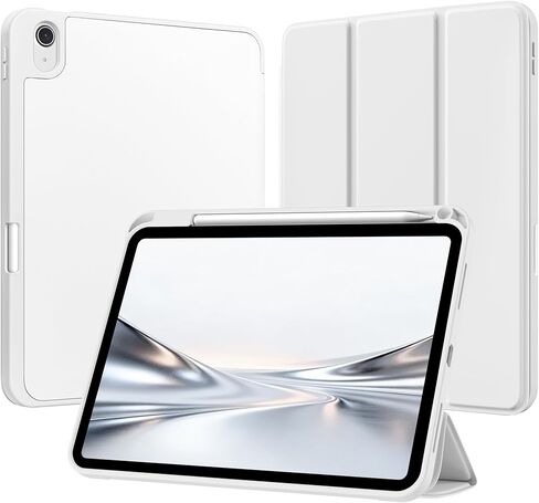 for iPad A16 Case 11th Generation 11 Inch 2025, for iPad 10th Generation Case 10.9 Inch 2022 with Pencil Holder, Trifold Stand Protective Cover with Soft TPU Back, Auto Wake/Sleep, Brown in Kuwait