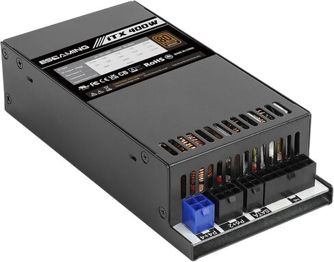 ESGAMING Flex ATX/1U 400W مزود طاقة، 80 Plus برونزي معتمد APFC كامل النطاق 90-264V Mini ITX PSU لـ POS AIO NAS Mini Server صغير الحجم PC (Flex ITX) in Kuwait