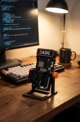 Basic Solo Bitcoin Miner – Bitaxe Gamma 601 BM1370 ASIC, 1.2 TH/s Open Source Crypto Mining Device with AxeOS, 2.4G Wi-Fi, OLED Display, Low Noise Home Mining Unit, 5V Power Supply & Stand Included in Kuwait