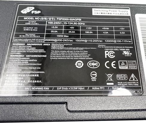 استبدال وحدة PSU لإمداد الطاقة بقدرة 2000 واط من BestParts لخادم FSP2000-52AGPBI Multi-GPU in Kuwait