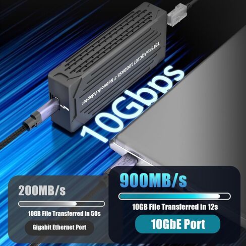 GLOTRENDS ST7410 10GbE USB Network Adapter for NAS/PC/Mac, Compatible with Thunderbolt 5/4/3, Support Windows/macOS/Linux in Kuwait