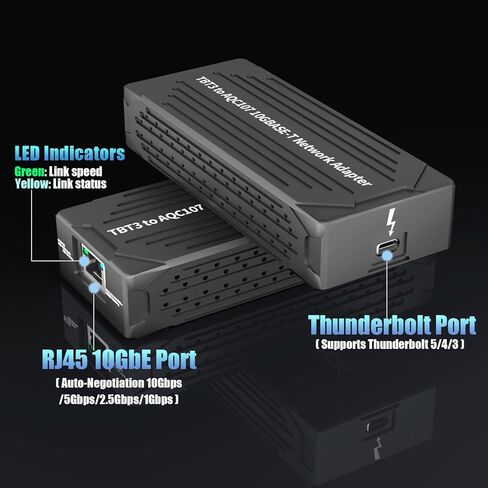 GLOTRENDS ST7410 10GbE USB Network Adapter for NAS/PC/Mac, Compatible with Thunderbolt 5/4/3, Support Windows/macOS/Linux in Kuwait