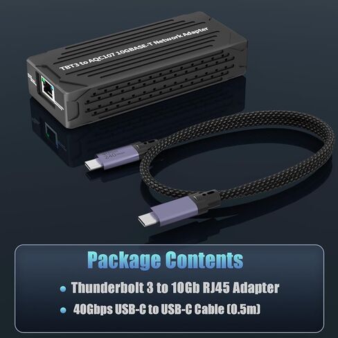 GLOTRENDS ST7410 10GbE USB Network Adapter for NAS/PC/Mac, Compatible with Thunderbolt 5/4/3, Support Windows/macOS/Linux in Kuwait