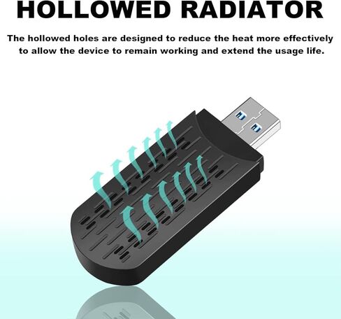 محول واي فاي 1800 ميجابت في الثانية للكمبيوتر المكتبي، محول USB WiFi 6 لاسلكي مع نطاق مزدوج 5 جيجا هرتز/2.4 جيجا هرتز، برنامج تشغيل مدمج لنظام التشغيل Windows 10/11 - AX1805-1 in Kuwait
