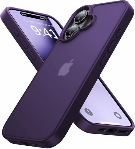 Eastinbox for iPhone 16e & iPhone 17e Case [16FT Military Grade Shockproof], Anti-Slip Anti-Scratch, Slim Translucent Frosted Matte Phone Cover, Case for iPhone 17 e/16 e 6.1", Black in Saudi Arabia