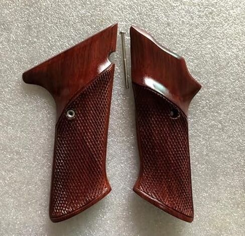 BMPL New Colt Woodsman Grips for Second Generation and Third Generation Coltt Woodsman .22lr 2nd 3nd 2G 3G Hardwood Checkered Handmade #W001 in Kuwait
