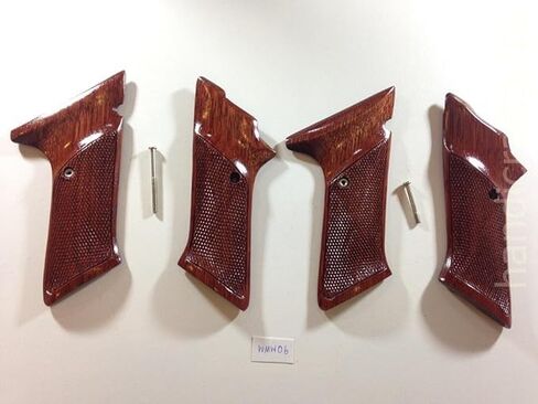 BMPL New Colt Woodsman Grips for Second Generation and Third Generation Coltt Woodsman .22lr 2nd 3nd 2G 3G Hardwood Checkered Handmade #W001 in Kuwait