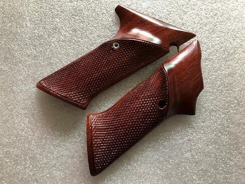 BMPL New Colt Woodsman Grips for Second Generation and Third Generation Coltt Woodsman .22lr 2nd 3nd 2G 3G Hardwood Checkered Handmade #W001 in Kuwait