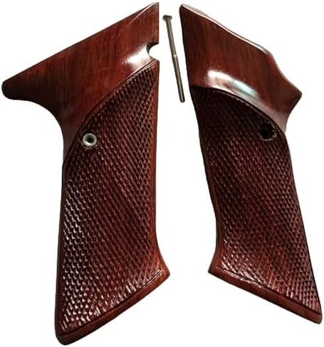 BMPL New Colt Woodsman Grips for Second Generation and Third Generation Coltt Woodsman .22lr 2nd 3nd 2G 3G Hardwood Checkered Handmade #W001 in Kuwait