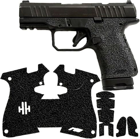 شريط قبضة المسدس Handleitgrips متوافق مع Rost Martin RM1S | شريط قبضة مسدس مطاطي أسود مع إدراجات | اكسسوارات السلاح | مملوك للمحاربين القدامى | صنع في الولايات المتحدة الأمريكية in Kuwait