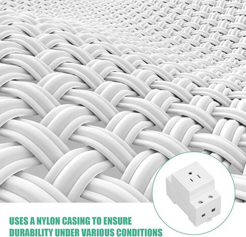 DIN Rail Socket, Din Rail Mount 110‑250V 15A Grounded AC Receptacle Surge Protector Plug Adapter Power Strip Modular Socket (White) in Kuwait