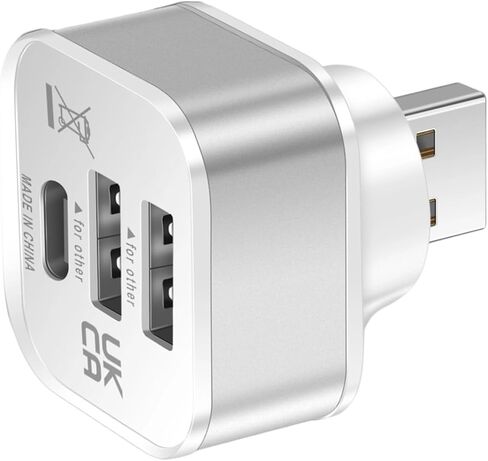 USB Adapter Multi Splitter Extender Computer Accessories 1 Male to 3 Port Multiple Expander for Laptop Adapter Power Supply in Kuwait