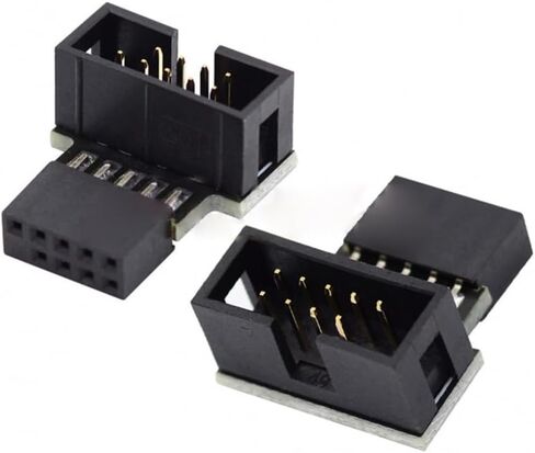 1 مجموعة أسفل وأعلى بزاوية 90 درجة ذكر إلى أنثى USB 2.0 10Pin 9Pin رأس لمحول تمديد اللوحة الأم in Kuwait