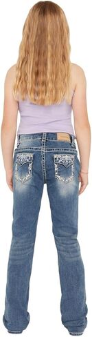 Shyanne Girls 'Girls Wash Dwirl Floral Bootcut Jeans Jeols' Girls Wash Dowlor Floral Bootcut Jeans - 10 Reg in Saudi Arabia
