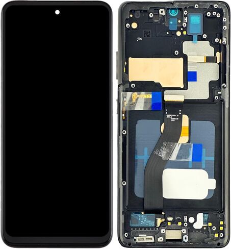 بديل شاشة Samsung Galaxy S21 Ultra 5G لشاشة Samsung S21 Ultra مع إطار SM-G998U SM-G998W G998A SM-G998B مجموعة رقمية تعمل باللمس مع أدوات باللون الأسود1 in Kuwait