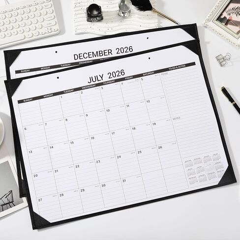 تقويم مكتب 2024 - تقويم مكتب كبير 2024، يناير 2024 - ديسمبر 2024، 22 بوصة × 17 بوصة، كتل كبيرة مسطرة، تصميم قابل للتمزيق، 2 واقيات للزوايا وخطافين للتعليق، تقويم مكتب مثالي للتنظيم in Saudi Arabia