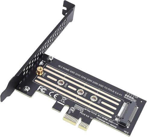 M.2 NVMe PCIe Adapter PCI E 5.0 X1 to M.2 SSD Converter Card 32Gbps Speed for 2280 2260 2242 2230 SSDs with 10 11 Support in Kuwait