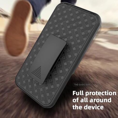 Ailiber متوافق مع حافظة iPhone 17 Pro، حافظة بمشبك حزام iPhone 17 Pro مع واقي شاشة من الزجاج المقوى، حامل بمسند دوار، غطاء هاتف محمول نحيف مقاوم للصدمات - أسود in Kuwait