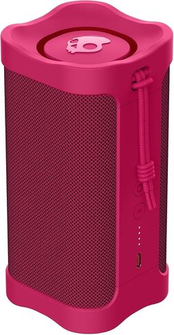 مكبر صوت بلوتوث Skullcandy Wireless Terrain XT - مكبر صوت محمول مقاوم للماء IPX7 مع مشعات سلبية مزدوجة مخصصة، بطارية 14 ساعة، غلاف معصم من النايلون، وستيريو لاسلكي حقيقي (وردي) in Kuwait