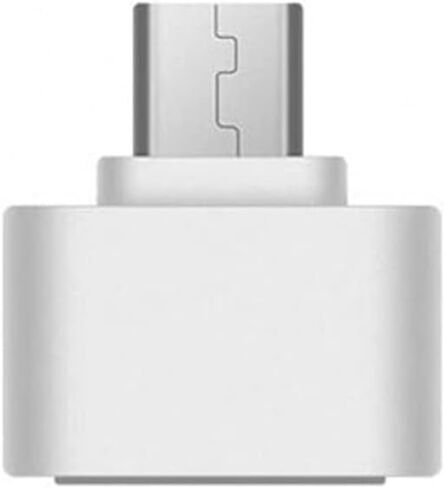 جهاز تحويل محول USB صغير الحجم NA V8 للرجال والنساء على شكل حرف U OTG باللون الأبيض in Kuwait