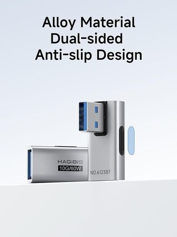 USB 3.2 Adapter 2 Pack, 90 Degree Right and Left Angle USB A Male to Female Connector OTG Adapter Cable Extender for Laptops Charger PC Car Mouse Keyboard (Vertical Back) in Kuwait