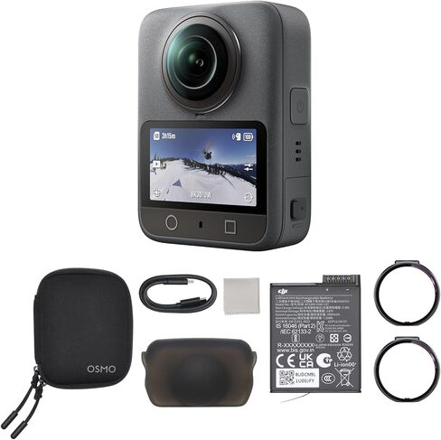 DJI Osmo 360 Camera Premium Glass Lens Guard Combo, Waterproof 8K 360° Action Camera with 1-Inch 360° Imaging, 105GB Built-in Storage, 120MP 360° Photo, 4K/120fps & 170° Boost Video in Saudi Arabia