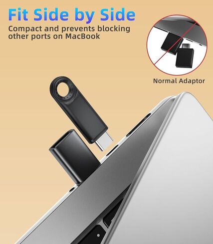 محول MoKo USB C إلى USB A مع 3.2 Gen 2 10 جيجابت في الثانية، من النوع C ذكر إلى النوع A أنثى لأجهزة iPhone 15 Pro MAX وMacBook Pro وiPad وiMac وThunderbolt 4/3، للشحن ونقل البيانات in Kuwait