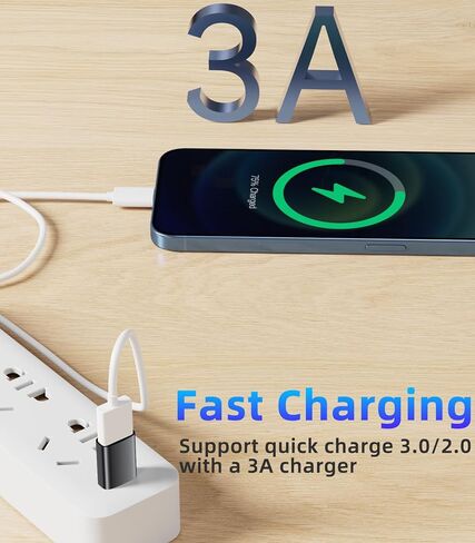 محول MoKo USB C إلى USB A مع 3.2 Gen 2 10 جيجابت في الثانية، من النوع C ذكر إلى النوع A أنثى لأجهزة iPhone 15 Pro MAX وMacBook Pro وiPad وiMac وThunderbolt 4/3، للشحن ونقل البيانات in Kuwait