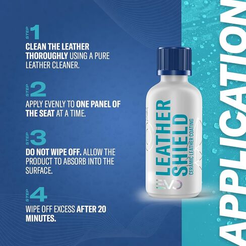 GYEON Quartz LeatherShield 50ml - طلاء سيراميك Sio2 متطور للجلد - جميع أنواع الجلد الطبيعي والجلد النباتي على حد سواء - لا يغير اللمسة النهائية للمفروشات الخاصة بك - يطرد الأوساخ والسوائل in Kuwait