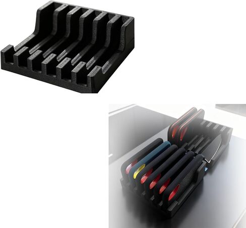 حامل SSD عمودي متوافق مع SanDisk Extreme Portable SSD (1 تيرابايت) - حامل تخزين منظم للمكتب مع تصميم مفتوح يبدد الحرارة وأقدام سيليكون غير قابلة للانزلاق - قاعدة موفرة للمساحة (6 محركات أقراص) in Kuwait
