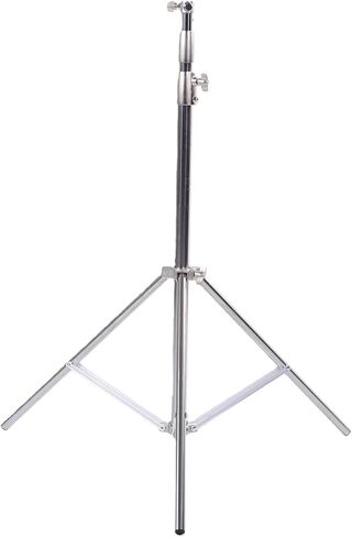 Dpofirs Heavy Duty Light Stand, 3 Meter Adjustable Photography Tripod with Spring Cushioned Mechanism and Twist Lock Knob, for Studio Lighting Live Streaming and Product Photography (Silver) in Kuwait