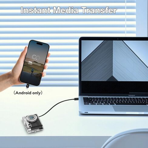 Mini Keychain Camera, 1080P Full HD Retro Digital Camera, Compact & Portable Pocket-Sized Video Recorder with 16GB Memory Card & OTG Adapter for Travel, Study and Daily Recording in Kuwait