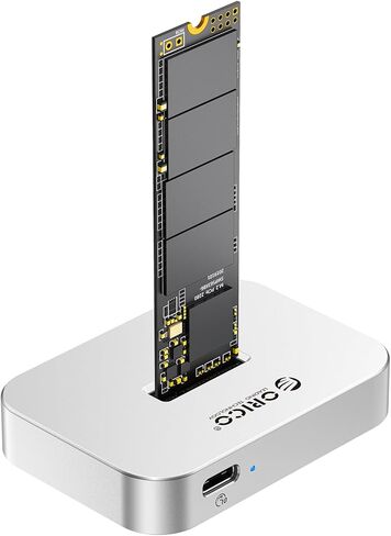 حاوية ORICO 10 جيجابت في الثانية M.2 NVMe SSD ومحول SATA، حافظة محرك أقراص صلبة خارجي من الألومنيوم USB 3.2 Gen 2، محطة إرساء M.2 خالية من الأدوات لـ PCIe/SATA M-Key/B+M Key SSD 2230-22110، متوافقة مع أجهزة Mac والكمبيوتر الشخصي in Kuwait