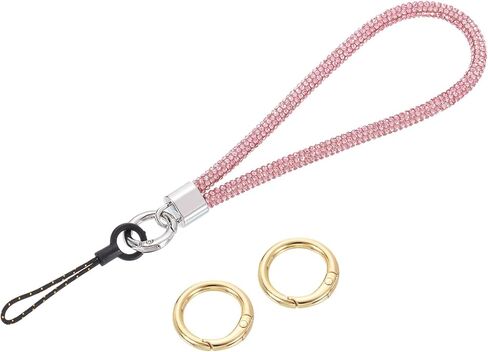 uxcell Bling Wristlet Lanyard, 5.3" Rhinestone Keychain Strap for Clutch Cellphone Keychain Wallet Purse Accessories and Decoration, Purple in Saudi Arabia