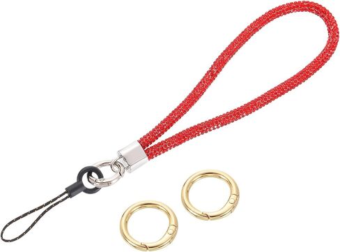 uxcell Bling Wristlet Lanyard, 5.3" Rhinestone Keychain Strap for Clutch Cellphone Keychain Wallet Purse Accessories and Decoration, Purple in Saudi Arabia