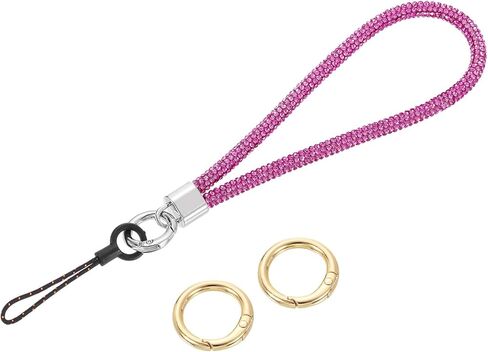 uxcell Bling Wristlet Lanyard, 5.3" Rhinestone Keychain Strap for Clutch Cellphone Keychain Wallet Purse Accessories and Decoration, Purple in Saudi Arabia