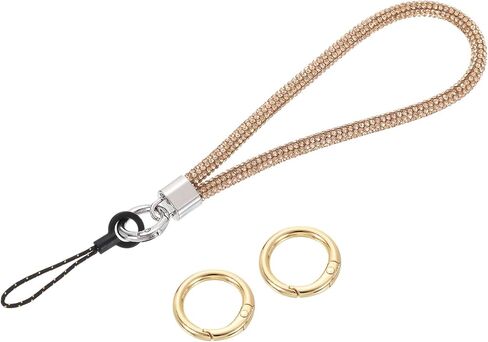 uxcell Bling Wristlet Lanyard, 5.3" Rhinestone Keychain Strap for Clutch Cellphone Keychain Wallet Purse Accessories and Decoration, Purple in Saudi Arabia