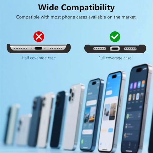 علامة تبويب حبل الهاتف لهاتف iPhone - رقعة حبل للهاتف الخلوي العالمي مع مشبك معدني - مرفق حزام لجميع حافظات الهاتف ذات التغطية الكاملة in Kuwait