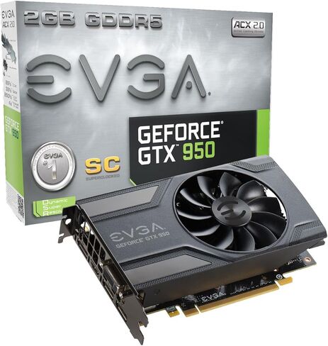 EVGA GeForce GTX 950 2GB SC GAMING، بطاقة رسومات التبريد الصامت 02G-P4-2951-KR (متجددة) in Kuwait
