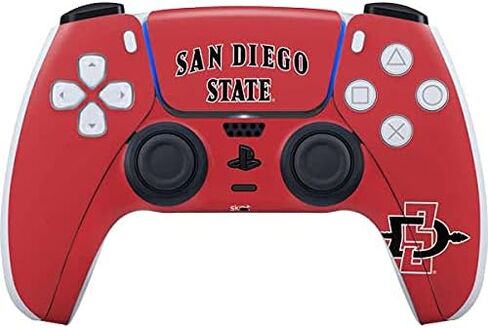 Skinit Decal Gaming Skin Compatible with PS5 Controller - Officially Licensed San Diego State University Aztecs Black Design in Kuwait
