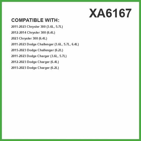 فلتر هواء محرك ممتاز من أيكوجارد طراز XA6167 يُناسب دودج تشارجر سعة 3.6 لتر موديل 2011-2021، وتشالنجر 5.7 - 6.4 لتر موديل 2011-2021 in Kuwait